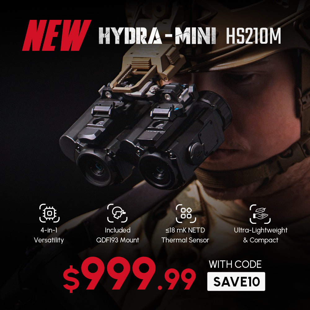 HYDRA-Mini HS210M 4-in-1 Thermal Scope | Helmet-Mounted & More