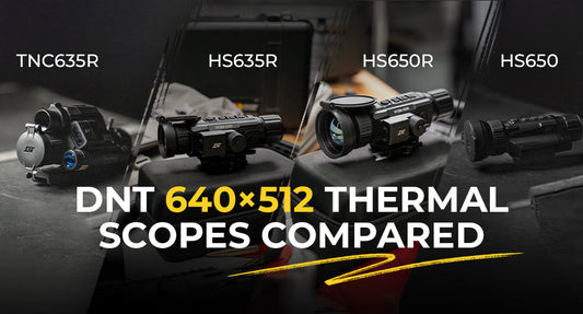 DNT 640×512 thermal scopes TNC635R, HS635R, HS650R, and HS650