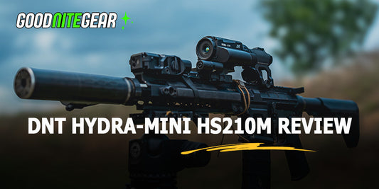 DNT Hydra-Mini HS210M review cover featuring the thermal optic mounted on a rifle, originally reviewed by Good Nite Gear