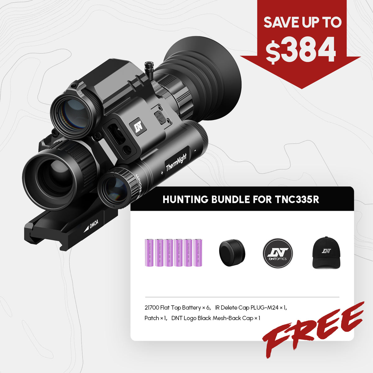 TNC335R - ThermNight Thermal & Night Vision Multispectral Scope with Laser Rangefinder and Ballistic Calculator