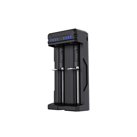 Dual-Slot Smart Battery Charger Compatible with 18650 and 21700 Batteries