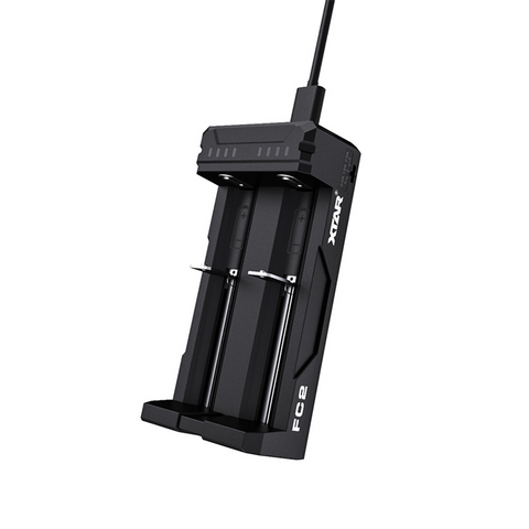 Dual-Slot Smart Battery Charger Compatible with 18650 and 21700 Batteries