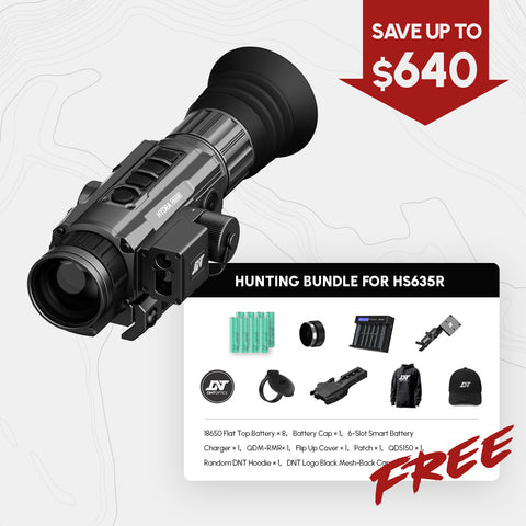 HS635R - HYDRA-LRF Multi-Function Thermal Scope with Laser Rangefinder and Ballistic Calculator - Standalone Scope, Clip-On, Handheld Monocular
