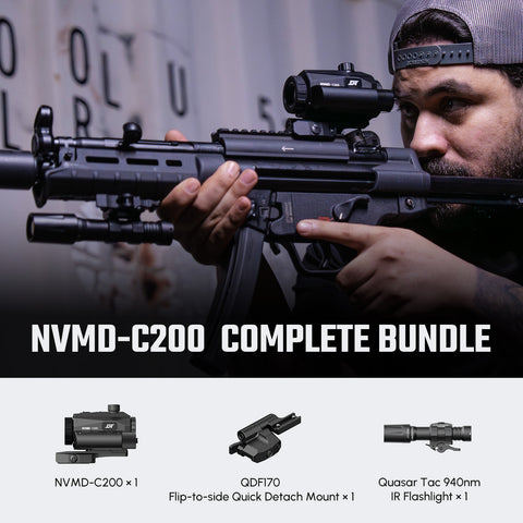 NVMD-C200 Night Vision Multi-Purpose Device - Red Dot Magnifier, Standalone Scope, Clip-On, Action Camera