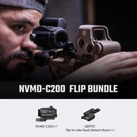 NVMD-C200 Night Vision Multi-Purpose Device - Red Dot Magnifier, Standalone Scope, Clip-On, Action Camera