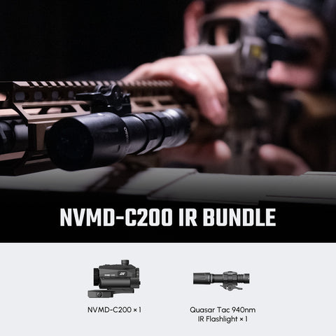 NVMD-C200 Night Vision Multi-Purpose Device - Red Dot Magnifier, Standalone Scope, Clip-On, Action Camera