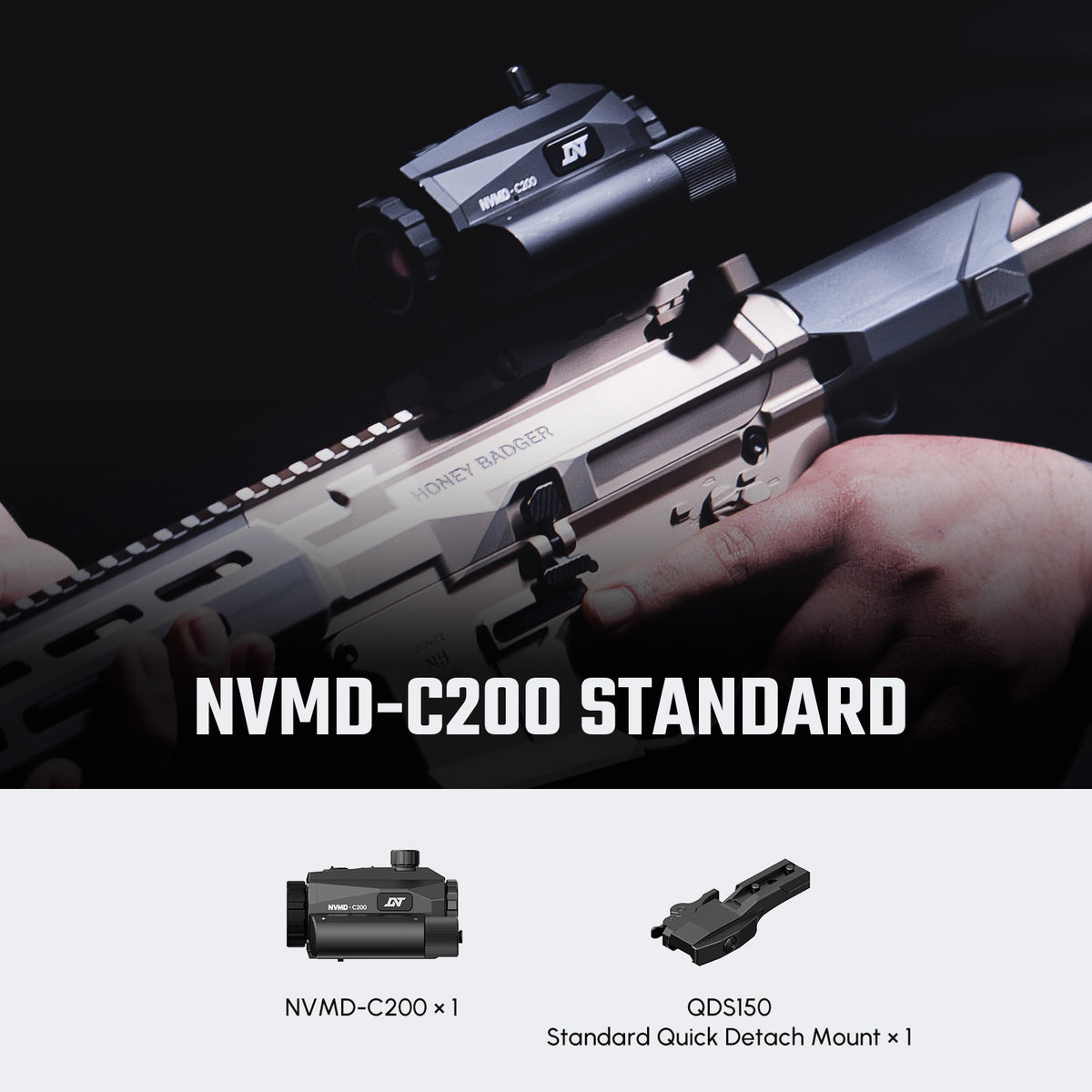 NVMD-C200 Night Vision Multi-Purpose Device - Red Dot Magnifier, Standalone Scope, Clip-On, Action Camera