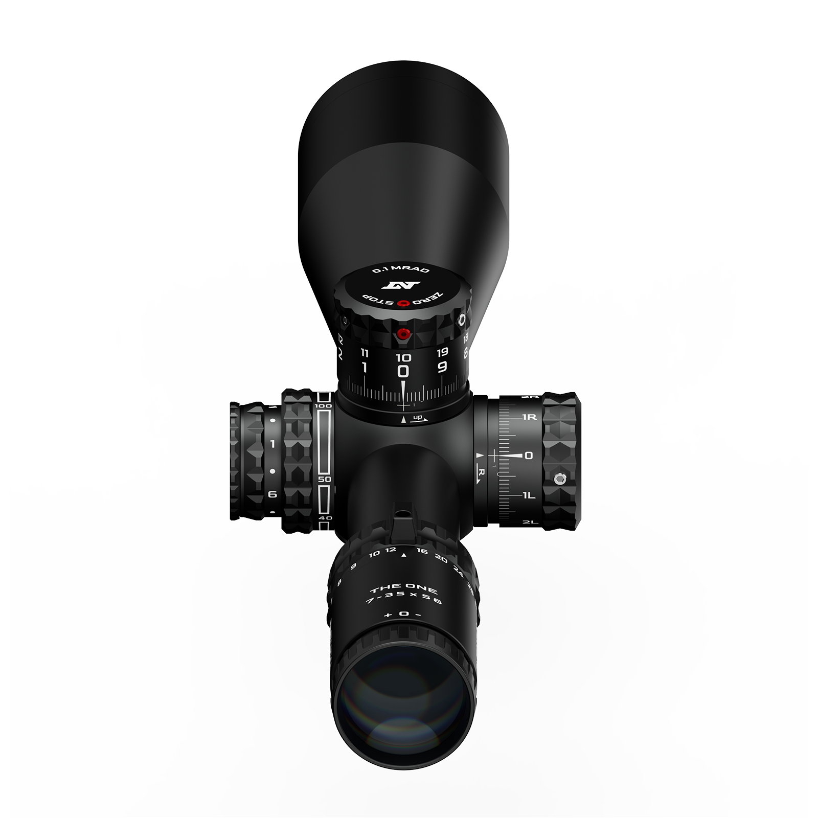 DNT Optics TheOne 7-35X56 FFP Illuminated MIL TOR Reticle w/ Zero Stop ...